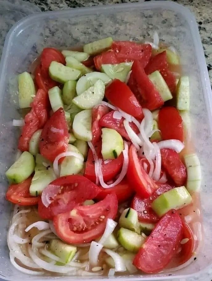 Marinated Cucumbers Onions and Tomatoes post thumbnail image