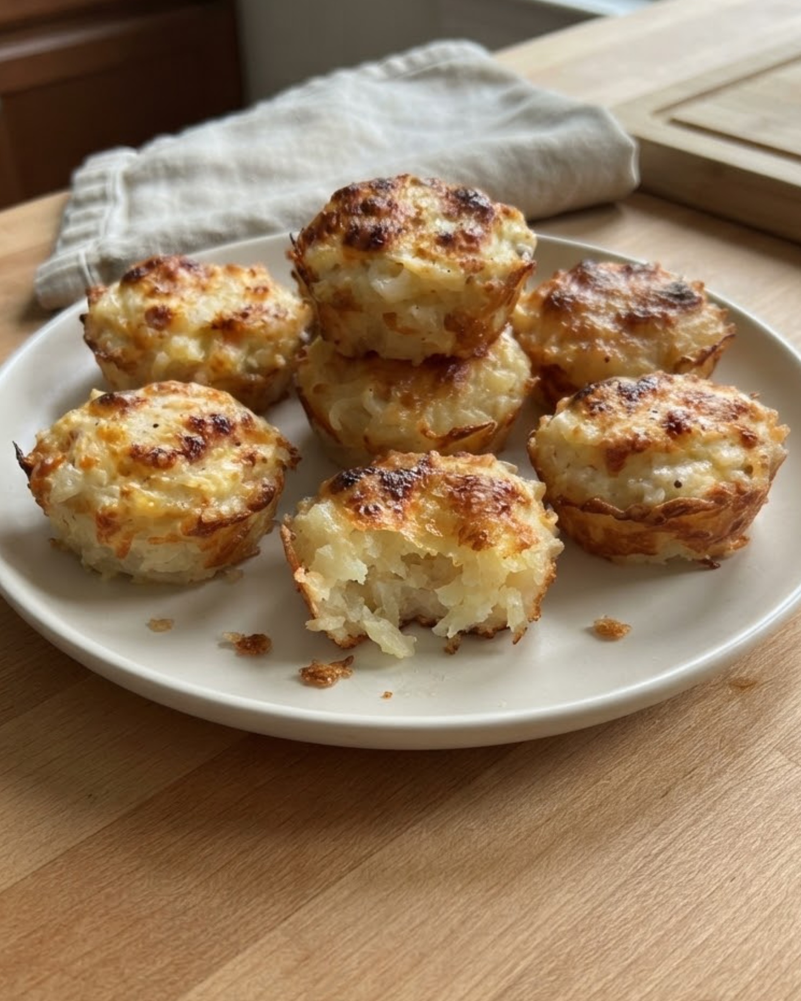 Homemade crispy cheesy potato bites with tender potato centers and golden-brown melted cheese.